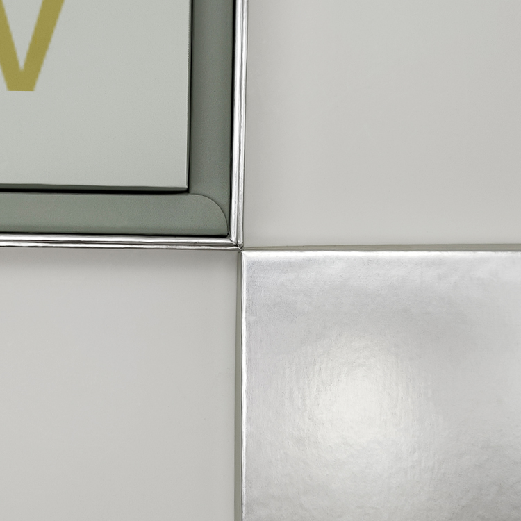 Silver cardboard packaging box