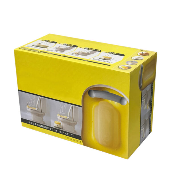 Yellow packaging box for children's toilet