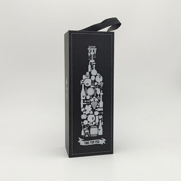 Black magnetic wine box