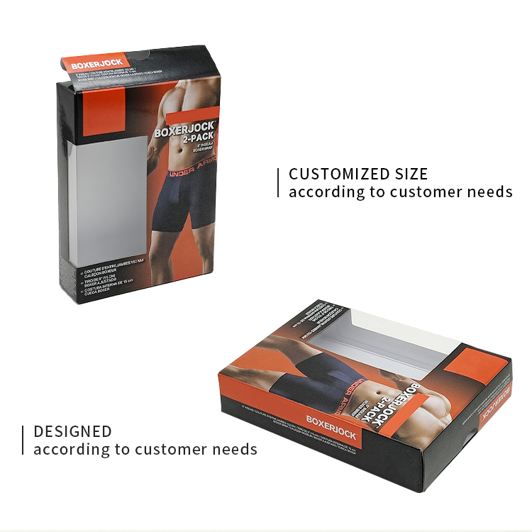 Men's underwear packaging color box