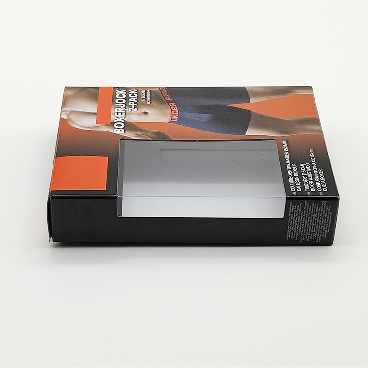 Underwear packaging box with PVC window