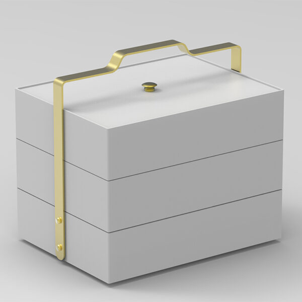 Metal portable three-layer gift box - Image 3