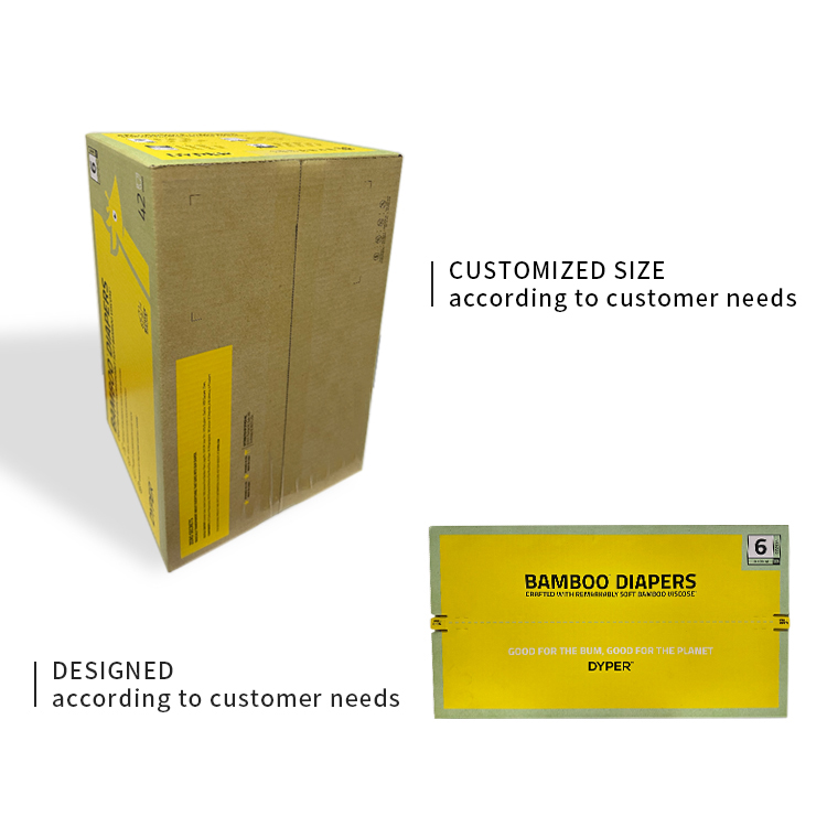 Bamboo made diaper packaging box