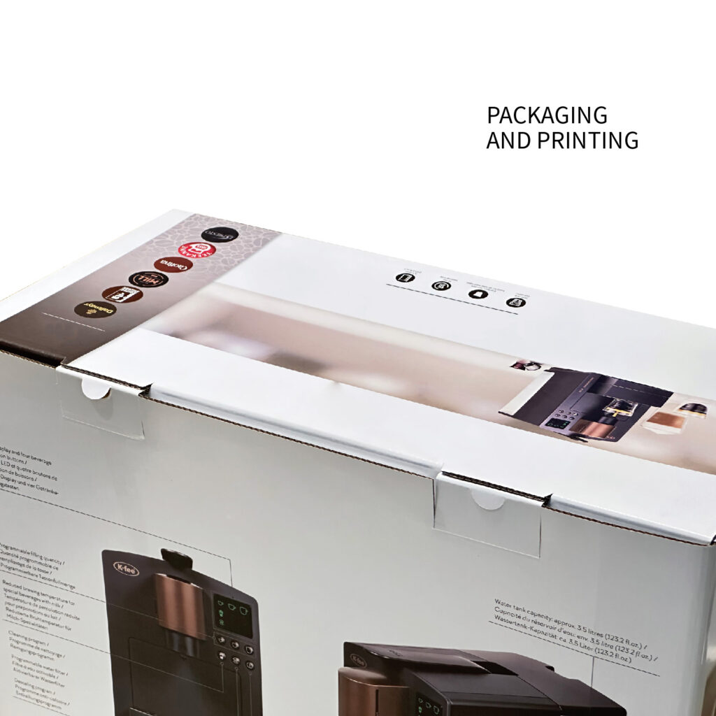 Color printed corrugated cardboard box
