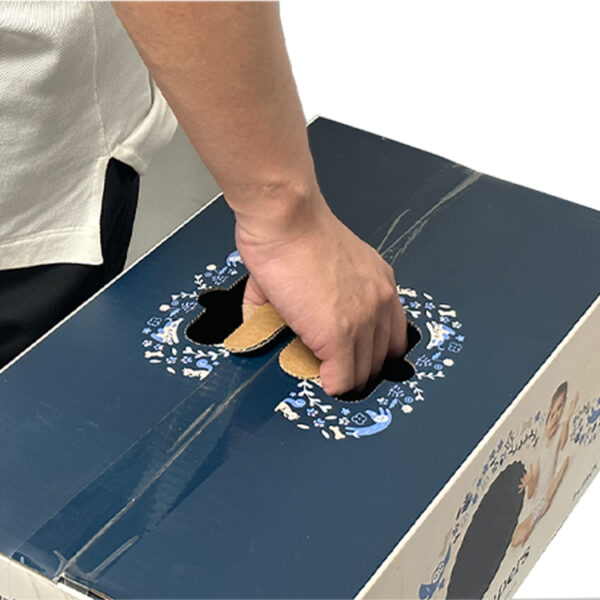 Handheld cardboard box for diaper packaging