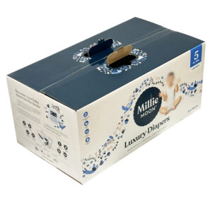 Portable corrugated cardboard box