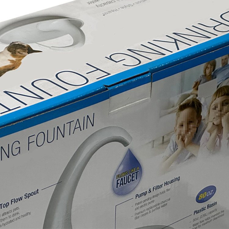 Cat water dispenser packaging box