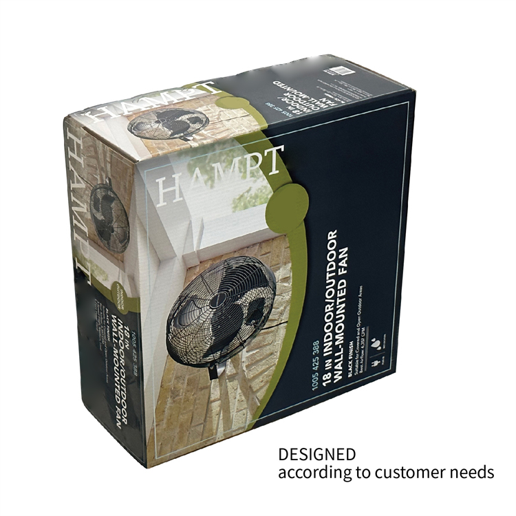 Wall fan packaging box