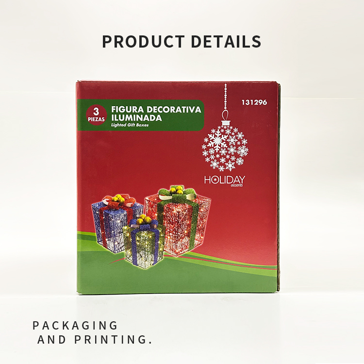 Christmas decoration packaging cardboard box