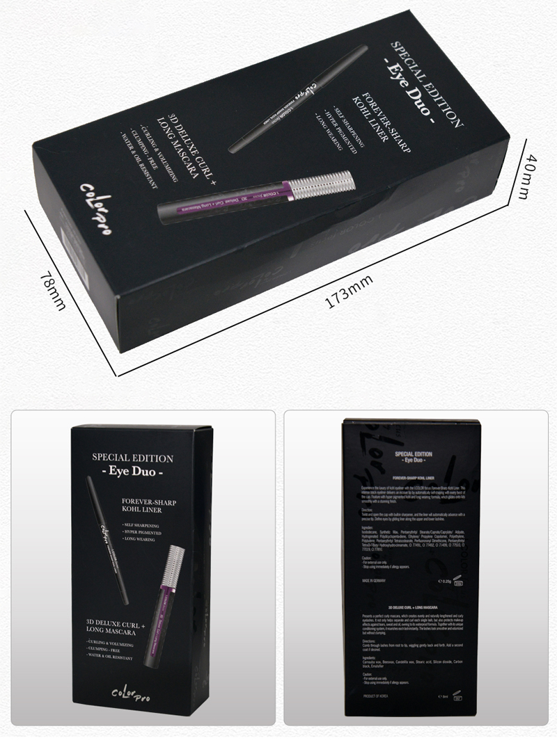 Eye black packaging color box