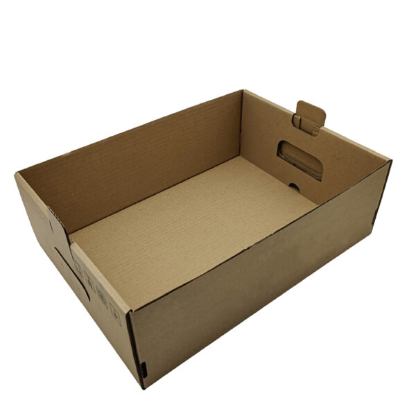 Fruit packaging hand-held tray