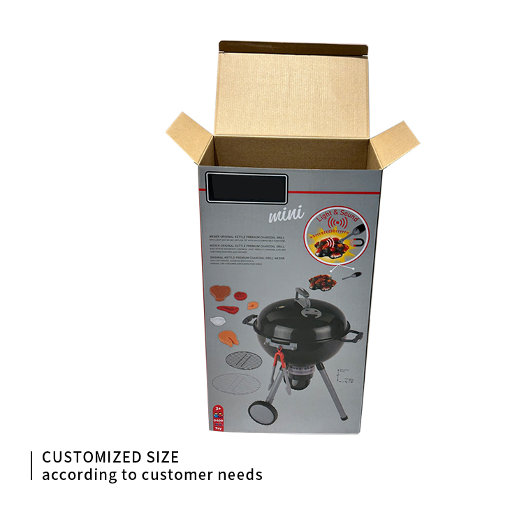 Outdoor barbecue grill packaging box