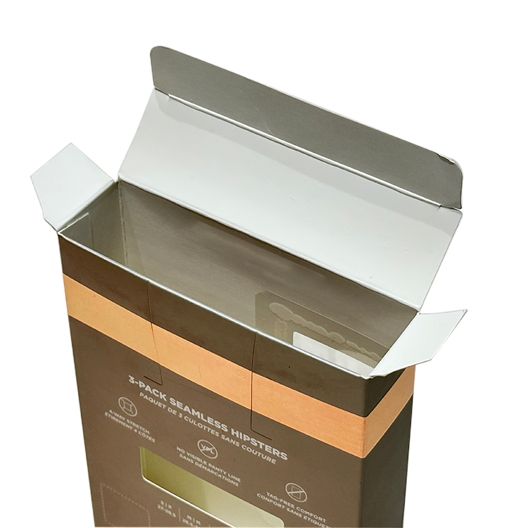 Packaging box with PVC window