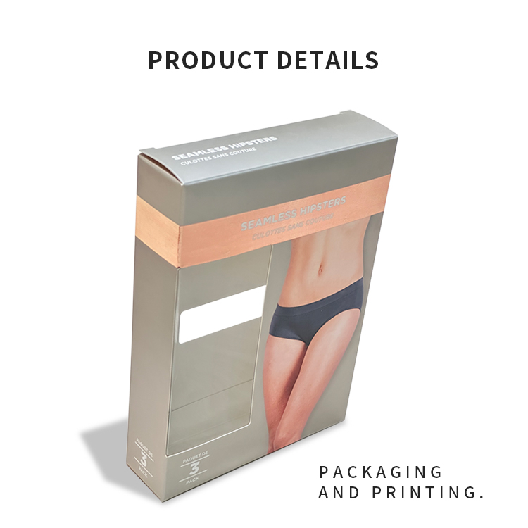 Underwear packaging box with PVC window