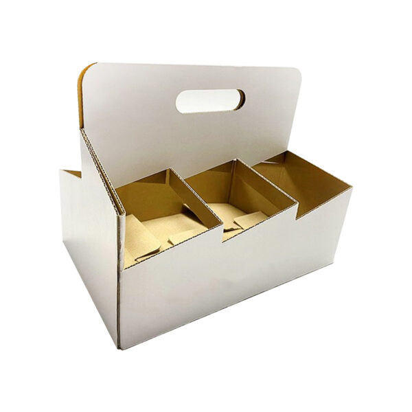 Corrugated paper cup holder