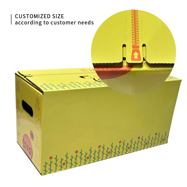 Fruit packaging zipper cardboard box