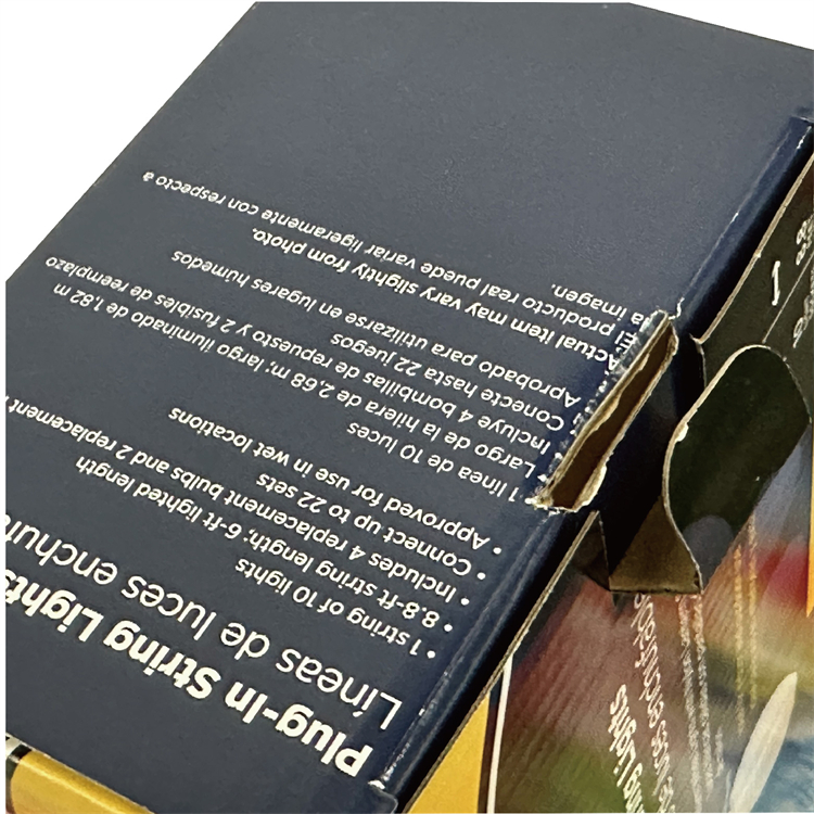 Light bulb packaging box