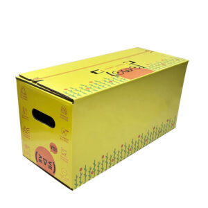 Orange packaging cardboard box