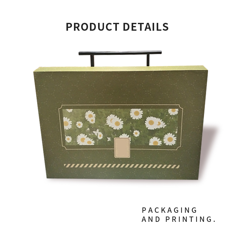 Packaging box with I-shaped handle