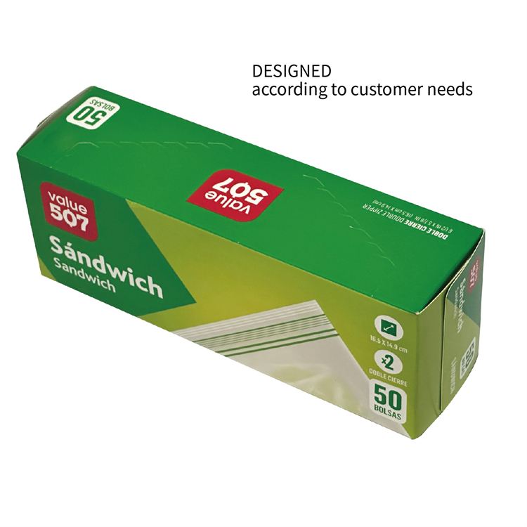 Plastic bag packaging box