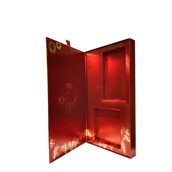 Red gift box with compartments