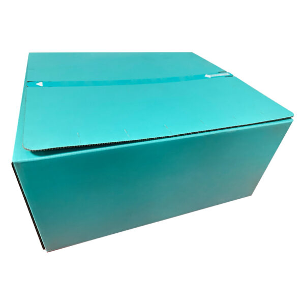 Colored corrugated cardboard box