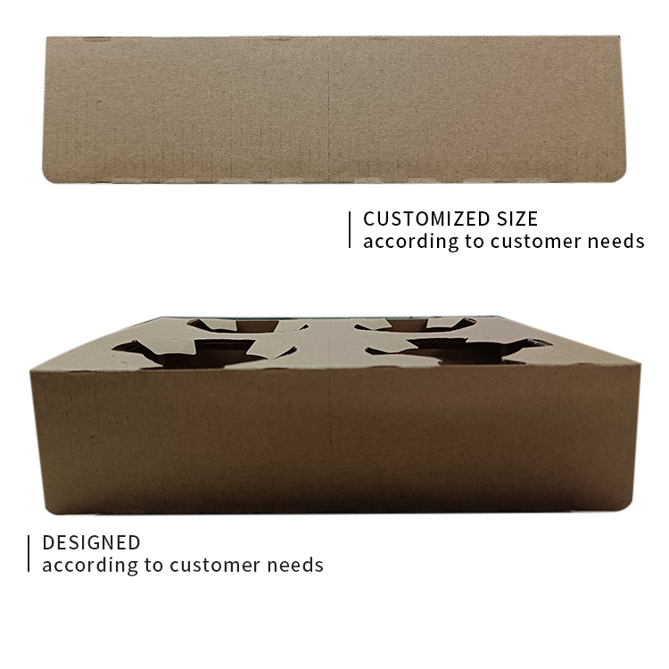 Corrugated paper cup tray