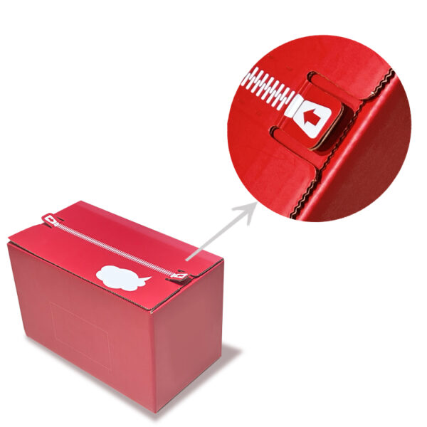 Cosmetic zipper packaging box