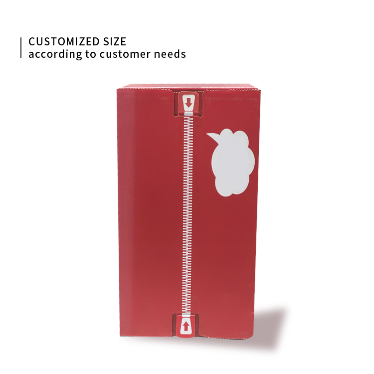 Cosmetics packaging zipper cardboard box