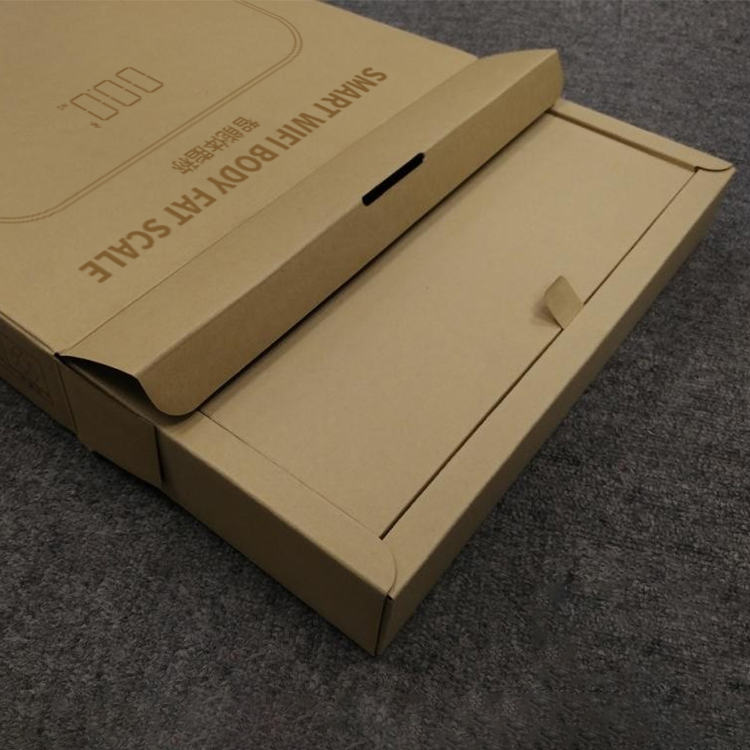 Flat packaging box