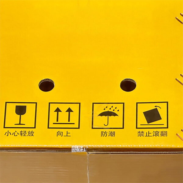 Fruit packaging box with ventilation holes