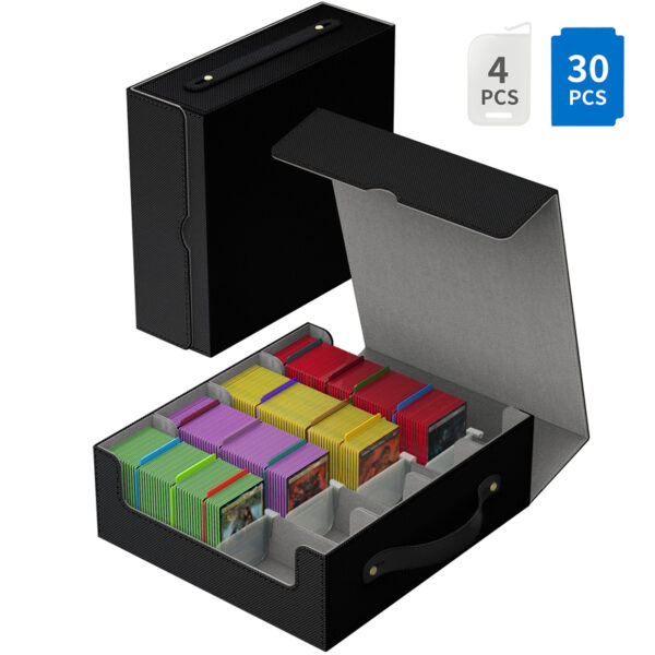 Grey card storage box