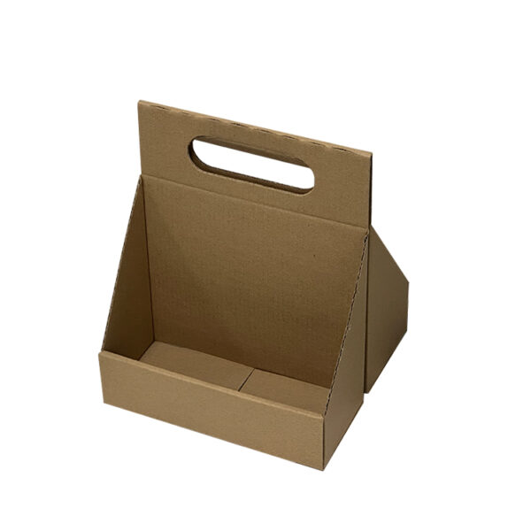 Handheld corrugated cardboard box