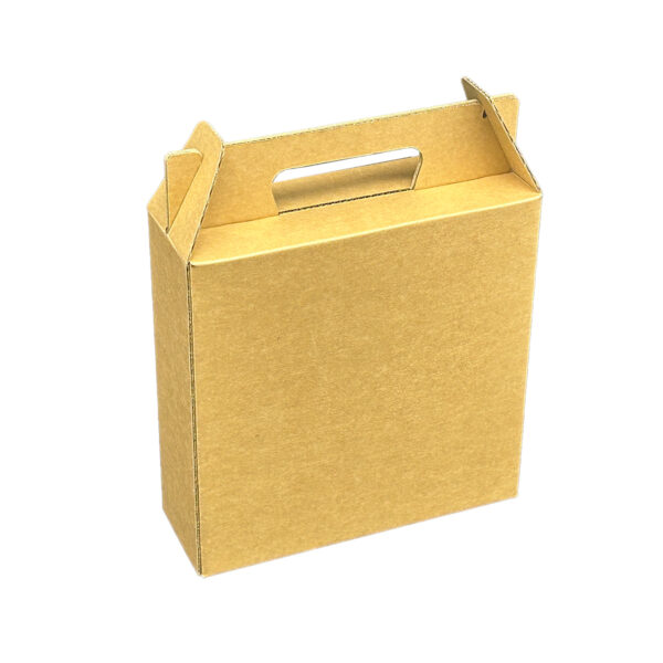 Handheld corrugated cardboard box