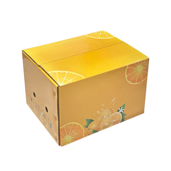 Orange packaging cardboard box
