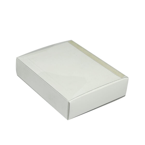 Packaging box with transparent envelope