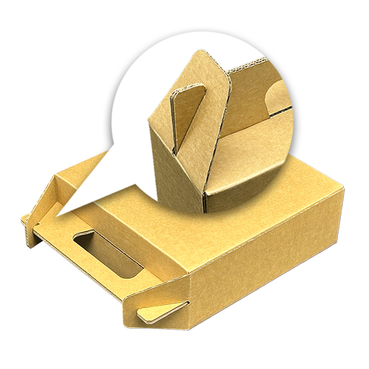 Portable corrugated cardboard box