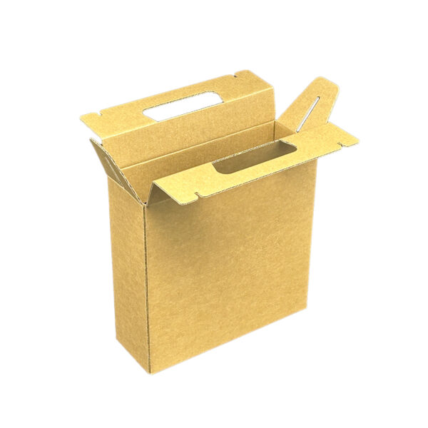 Portable corrugated cardboard box