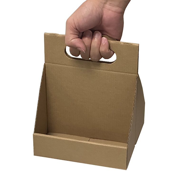 Portable corrugated cardboard box