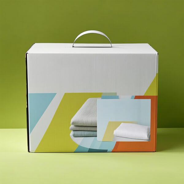 Textile packaging box