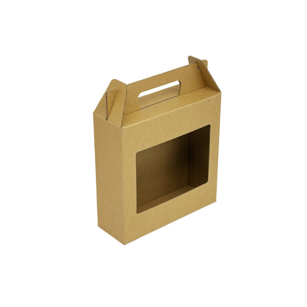 Corrugated cardboard box with windows