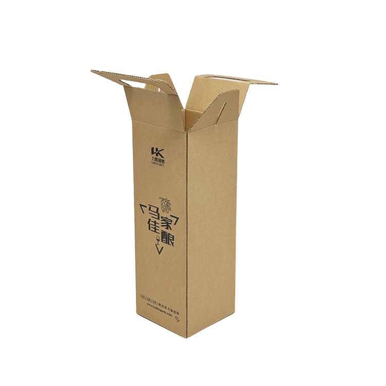 Corrugated paper wine box
