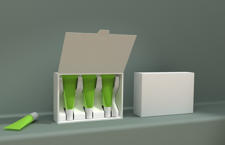 Cosmetic packaging flip box