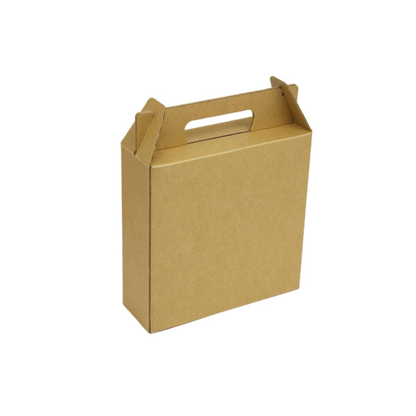 Portable corrugated cardboard box