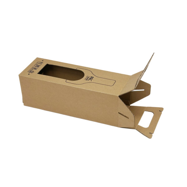 Red wine packaging box with window