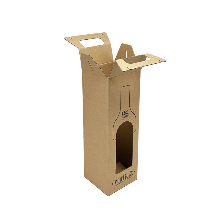 Red wine packaging box with window