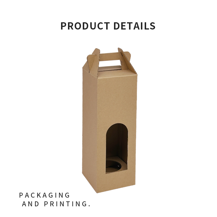 Single red wine packaging corrugated paper box
