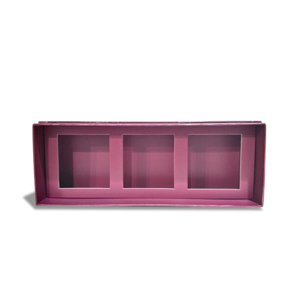 Three bottle candle packaging box
