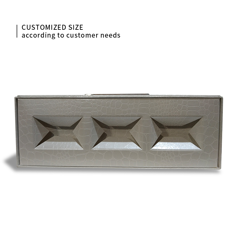 Three compartment packaging box