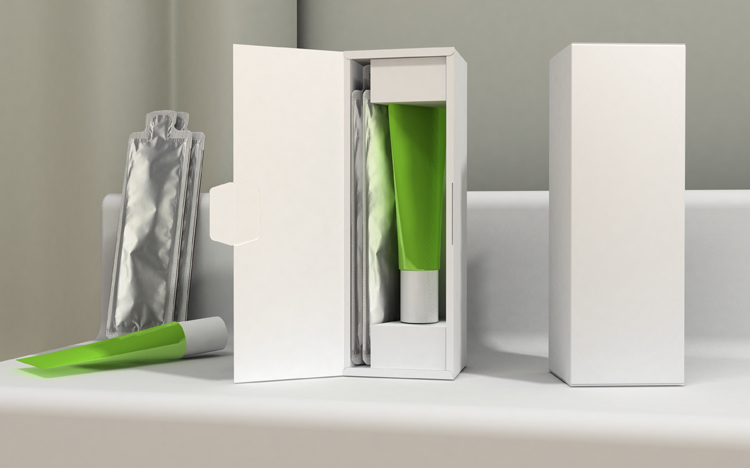 White uncovered box